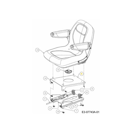 AJUSTE DEL ASIENTO 703-08025ACY ORIGINAL MTD | Newgardenstore.eu