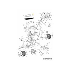COUVERCLE, TRÉMIE VINYLE AF-40825 ORIGINAL MTD