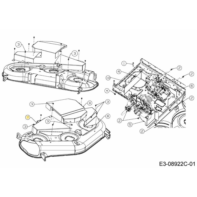 COPERTURA PONTE ASM DESTRO 783-08857637 ORIGINALE MTD