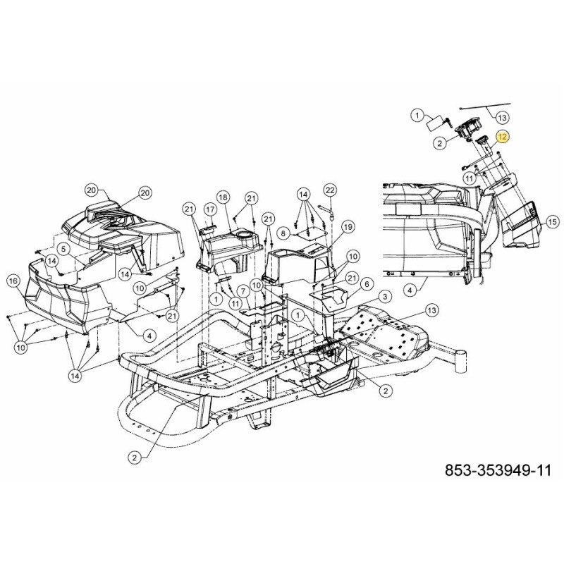 CAVO DI RICEZIONE USB 12V CON PONTICELLI 725-09965 ORIGINALE MTD