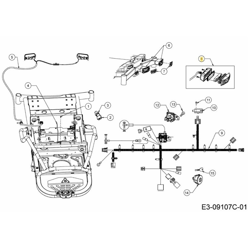 LED-Scheinwerferleiste 625-05098 Original MTD
