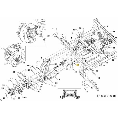 barra de tensión 747-04514 ORIGINAL MTD | Newgardenstore.eu