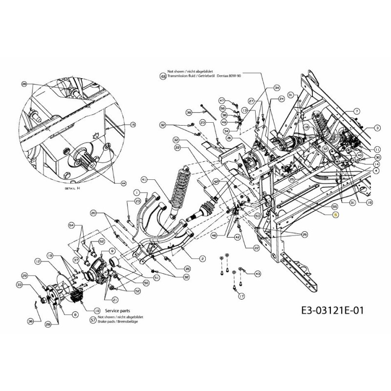 MONTAGGIO ASM-BARRA STABILIZZATRICE DX 607-04329B-S ORIGINALE MTD