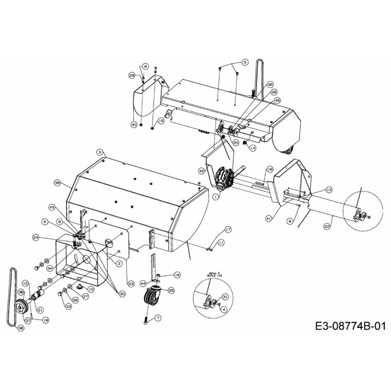 SPAZZOLA A SPAZZOLA 727-05090 ORIGINALE MTD
