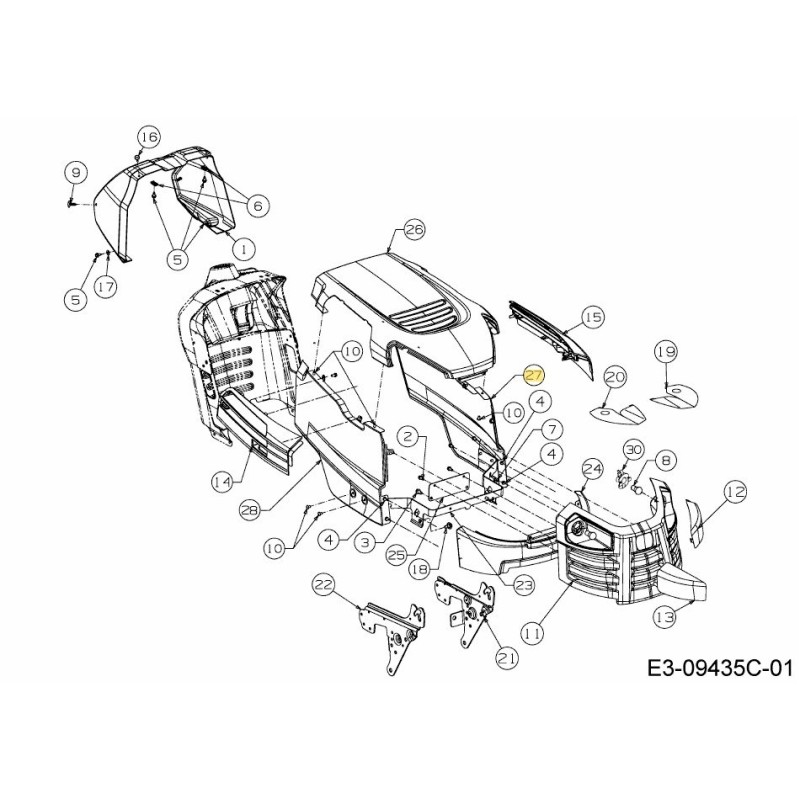 PANEL LATERAL IZQUIERDO LT5 783-09081-CY ORIGINAL MTD