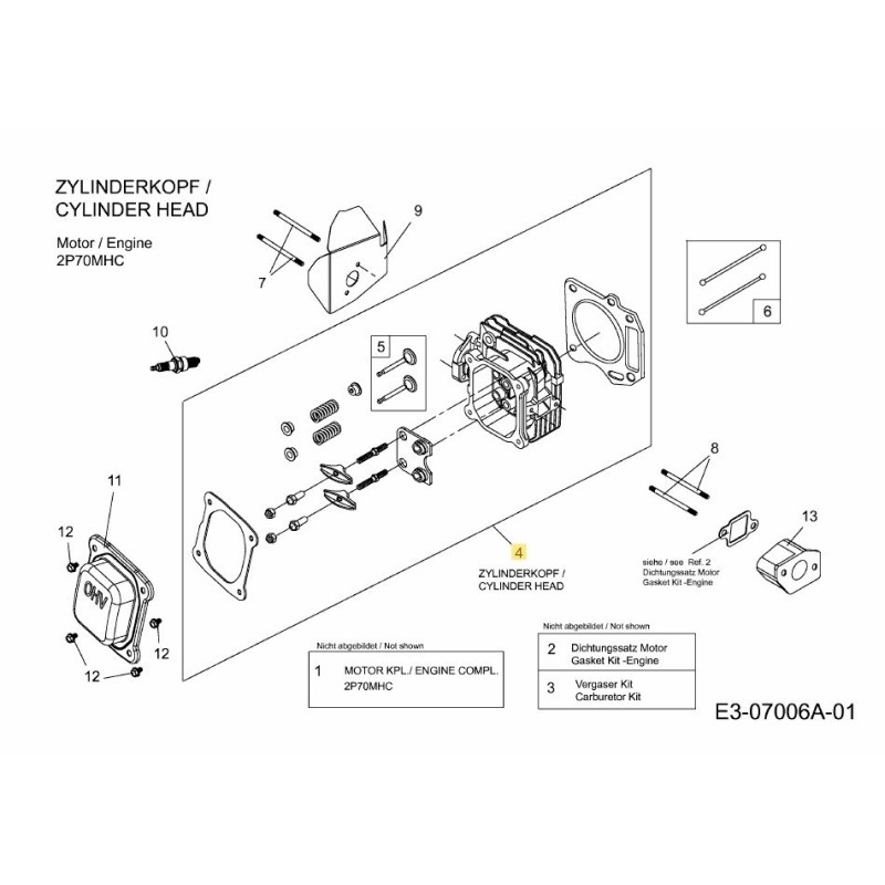 ZYLINDERKOPF 751-10413B ORIGINAL MTD