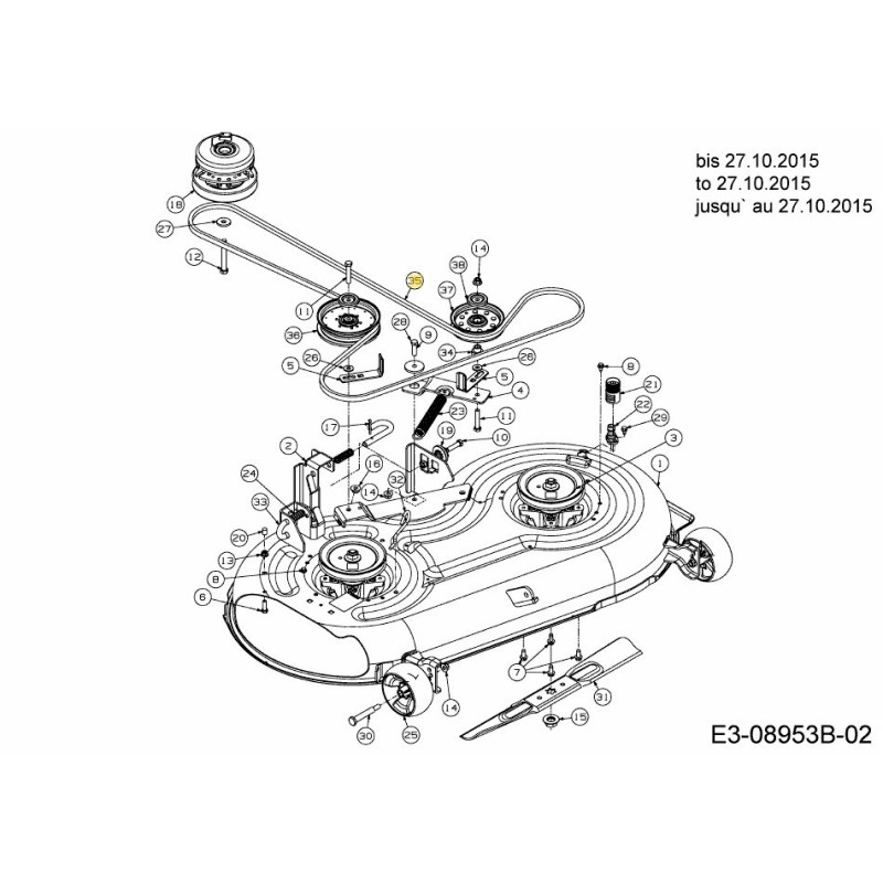 V-Belt 754-04033A ORIGINAL MTD