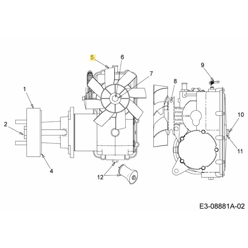 Ventilateur de refroidissement PH-420067 d'origine MTD