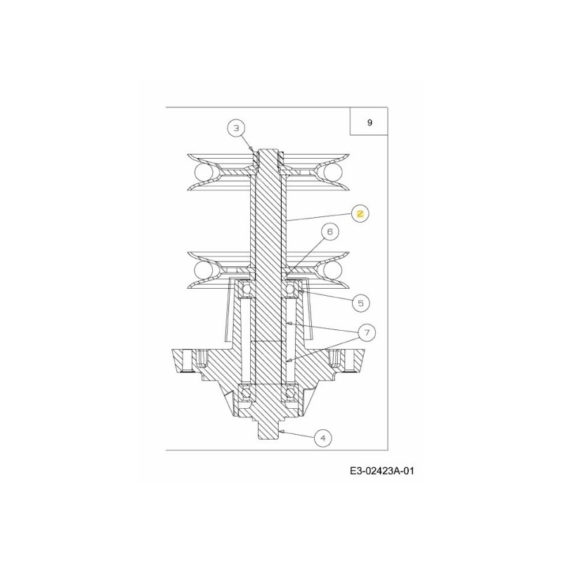 DOPPIA PULEGGIA 4.546 x.5625 DIA 683-04234 ORIGINALE MTD DOPPIA PULEGGIA 4.546 x.5625 DIA 683-04234 ORIGINALE MTD