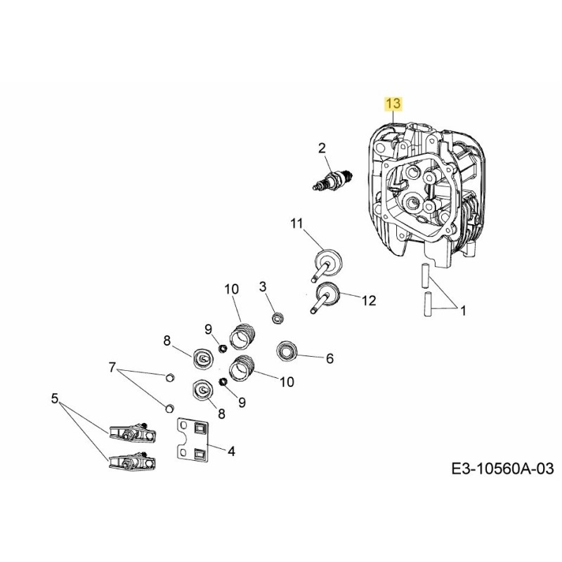 CYLINDER HEAD LH 751-15804 ORIGINAL MTD