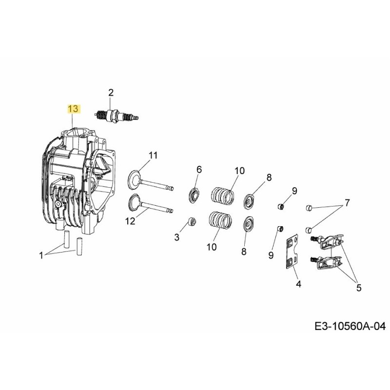 TESTATA CILINDRO DX 751-15805 ORIGINALE MTD