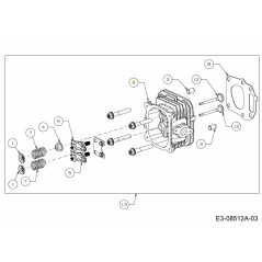 Cylinder head 751-14639 ORIGINAL MTD