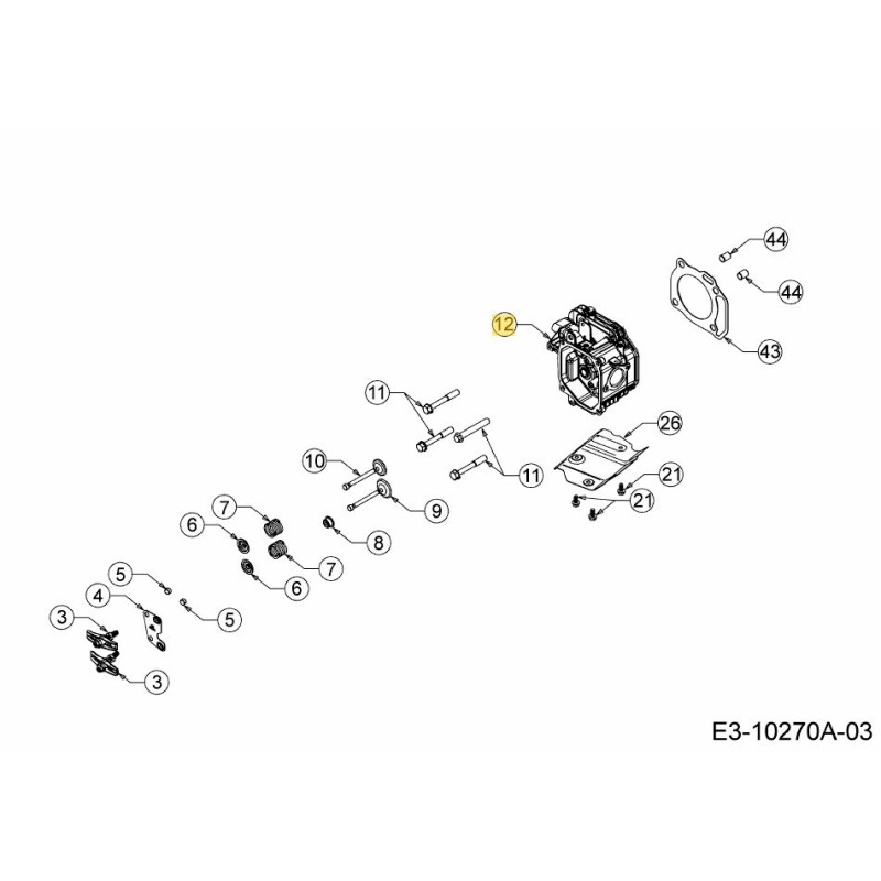 Cylinder head 751-15657 ORIGINAL MTD