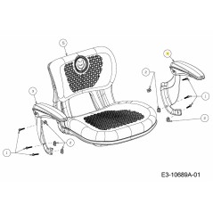 BRAZO: ASIENTO: IZQUIERDO: RESPALDO ALTO: PREM 757-05047A ORIGINAL MTD | Newgardenstore.eu