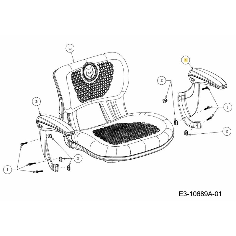 ARM:SEAT:LH:HI BACK:PREM 757-05047A ORIGINAL MTD ARM:SEAT:LH:HI BACK:PREM 757-05047A ORIGINAL MTD