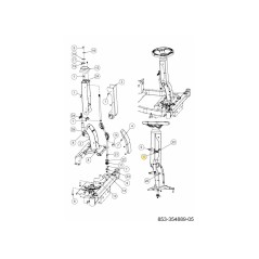 DIRECTION À INCLINAISON 727-05846A D'ORIGINE MTD