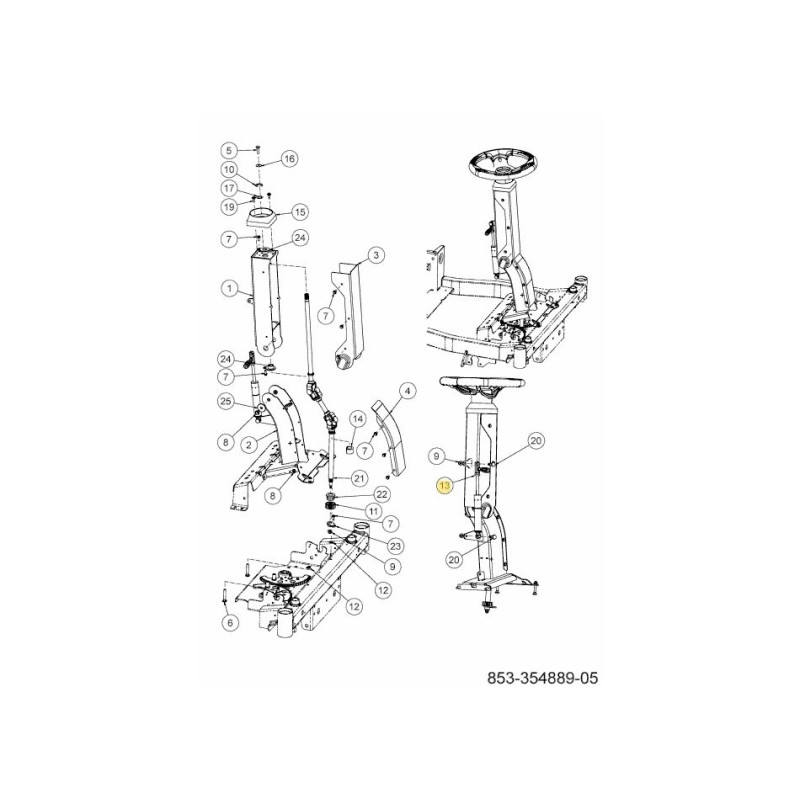 DIRECTION À INCLINAISON 727-05846A D'ORIGINE MTD