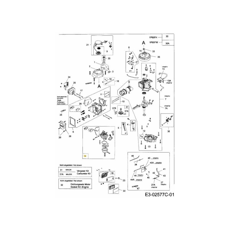 GRUPPO CARBURATORE 751-10309 ORIGINALE MTD
