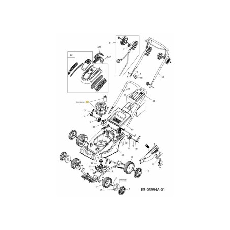 MOTORE ELETTRICO DI VENTOLA 092.61.215 ORIGINALE MTD | Newgardenstore.eu