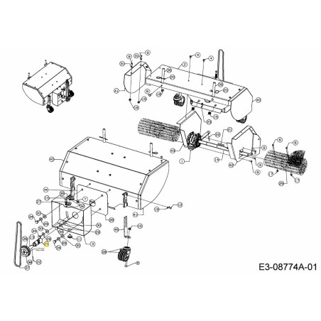 BARREDORA DE EJE DE BISAGRA 723-05010 ORIGINAL MTD | Newgardenstore.eu