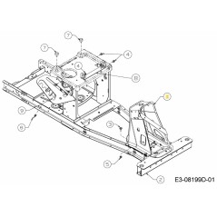 ASSEMBLAGGIO PIEDISTALLO STERZO 683-05167637 ORIGINALE MTD | Newgardenstore.eu