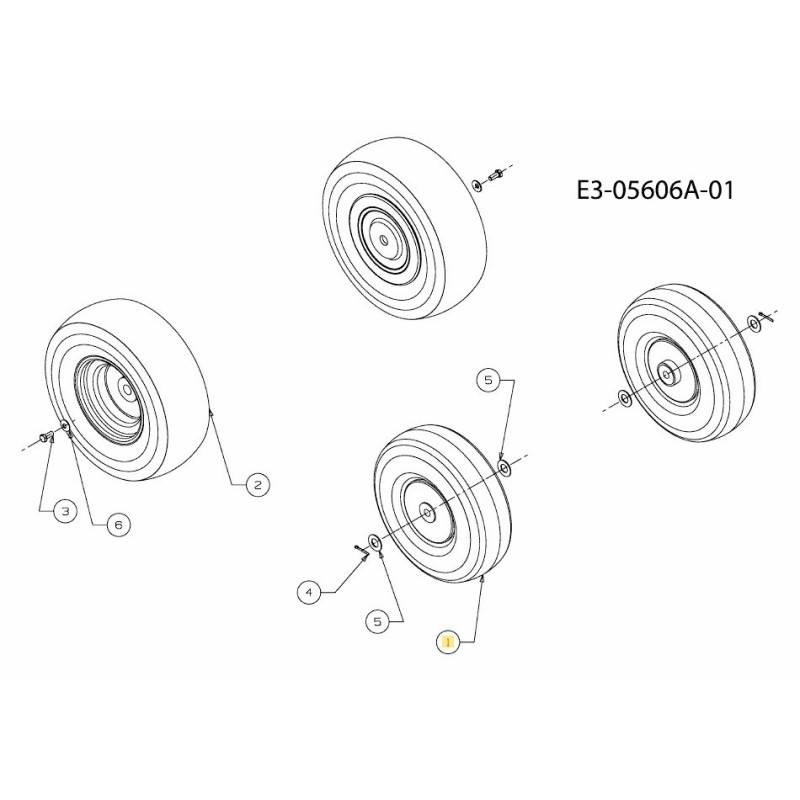 WHL ASM:PLAS:FRT MINI KENDA 634-04649 ORIGINAL MTD