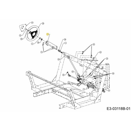 SUPPORT ASM:CTRL:WHEEL 607-04124 ORIGINAL MTD | Newgardenstore.eu