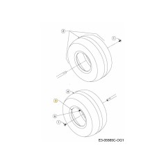 ASM:WHL:RIM:8x7x.75OD DIA 700 634-04631662 MTD ORIGINAL