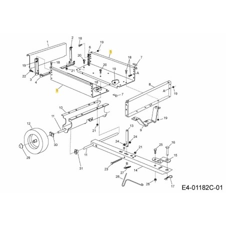 CART BODY AF-23912 ORIGINAL MTD | Newgardenstore.eu
