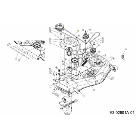V-BELT 141" LG 754-05008 ORIGINAL MTD | Newgardenstore.eu