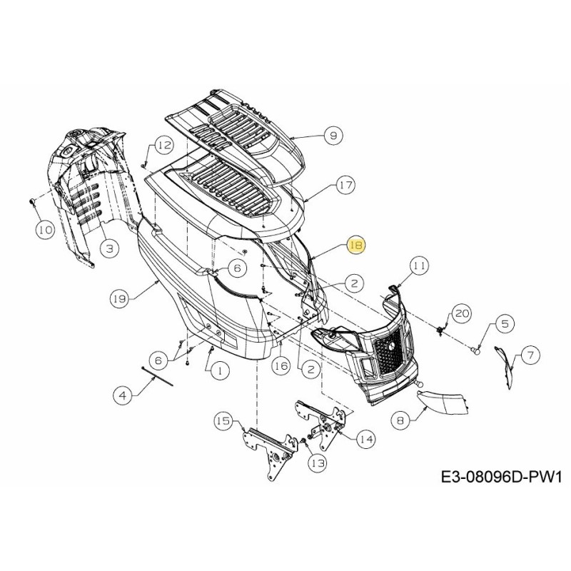 PANEL SIDE LH 783-09254-PW ORIGINAL MTD