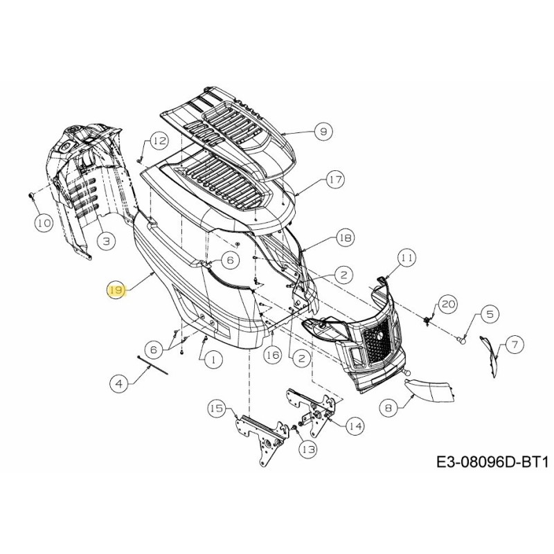 PANEL LATERAL DERECHO 783-09255-BT ORIGINAL MTD