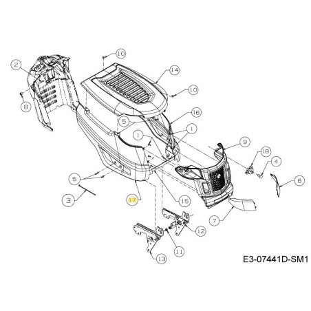 PANEL SIDE EU 783-09255-SM ORIGINAL MTD | Newgardenstore.eu