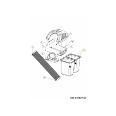 BOLSA DE HIERBA 664-05104 ORIGINAL MTD | Newgardenstore.eu