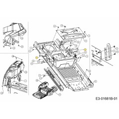 SOPORTE TRASERO DERECHO 703-09332ACY ORIGINAL MTD | Newgardenstore.eu