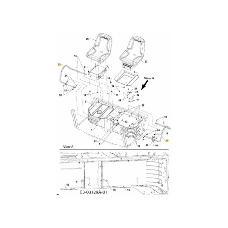 ASTA DEL SEDILE 750-04424 ORIGINALE MTD | Newgardenstore.eu