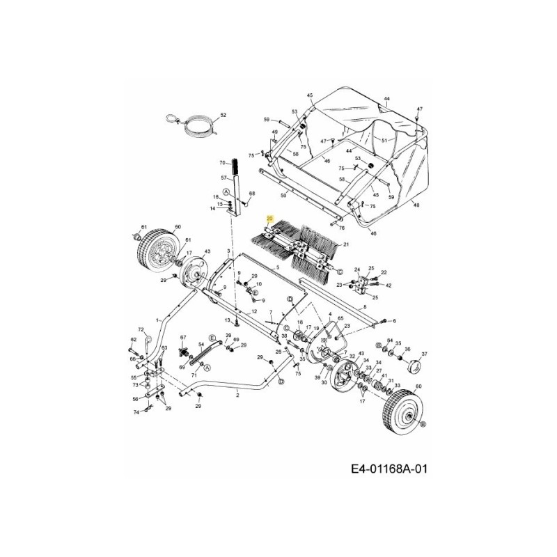 ALBERO DELLA SPAZZOLA AF-24085 ORIGINALE MTD