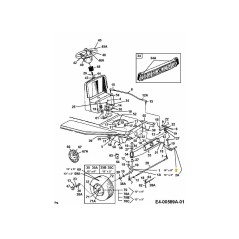 Vorderachse links 3,64 x 5,34 17585A637 Original MTD