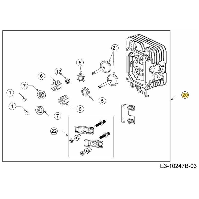 Zylinderkopf 751-14706 ORIGINAL MTD
