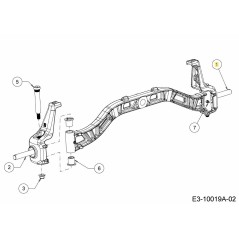 Achsbaugruppe: Achsschenkel: Radträger: Links 619-05177637 Original MTD | Newgardenstore.eu