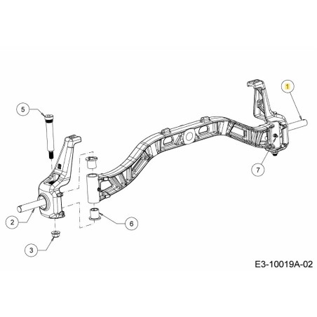 Achsbaugruppe: Achsschenkel: Radträger: Links 619-05177637 Original MTD | Newgardenstore.eu