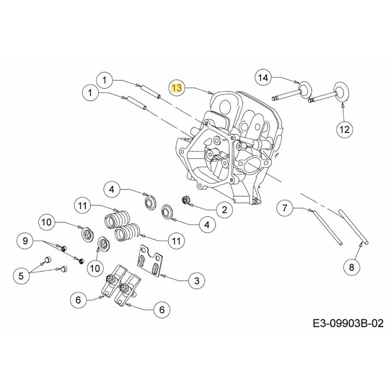 Cylinder head 751-15813 ORIGINAL MTD