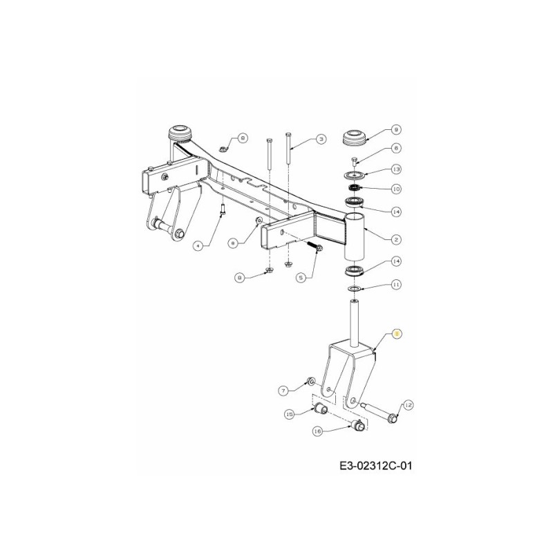 YOKE CASTER WHEEL 603-05057DCY ORIGINAL MTD