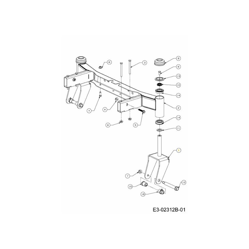 YOKE CASTER WHEEL 603-05057CCY ORIGINAL MTD