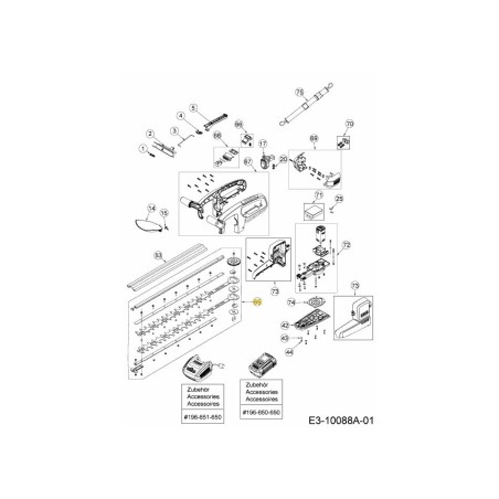 TAILLE-HAIE BLADE COMPLETE 092.61.459 ORIGINAL MTD | Newgardenstore.eu