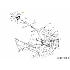 STEERING WHEEL 3 SPOKES 731-04514 ORIGINAL MTD