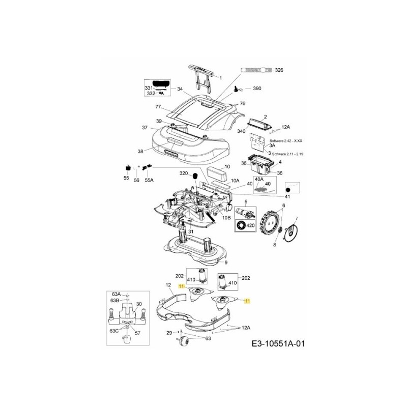 KIT 2 LAME MRK6101A-ET ORIGINALE MTD KIT 2 LAME MRK6101A-ET ORIGINALE MTD