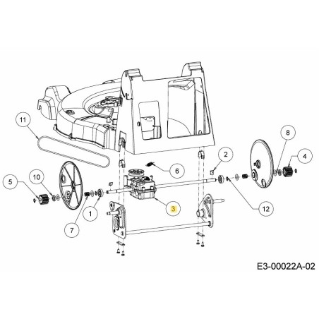 TRASMISSIONE MC500 53CM GT 618-07275 ORIGINALE MTD | Newgardenstore.eu