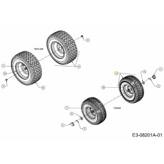 Radsatz 13x5x6 Austerngrau 634-04732 Original MTD