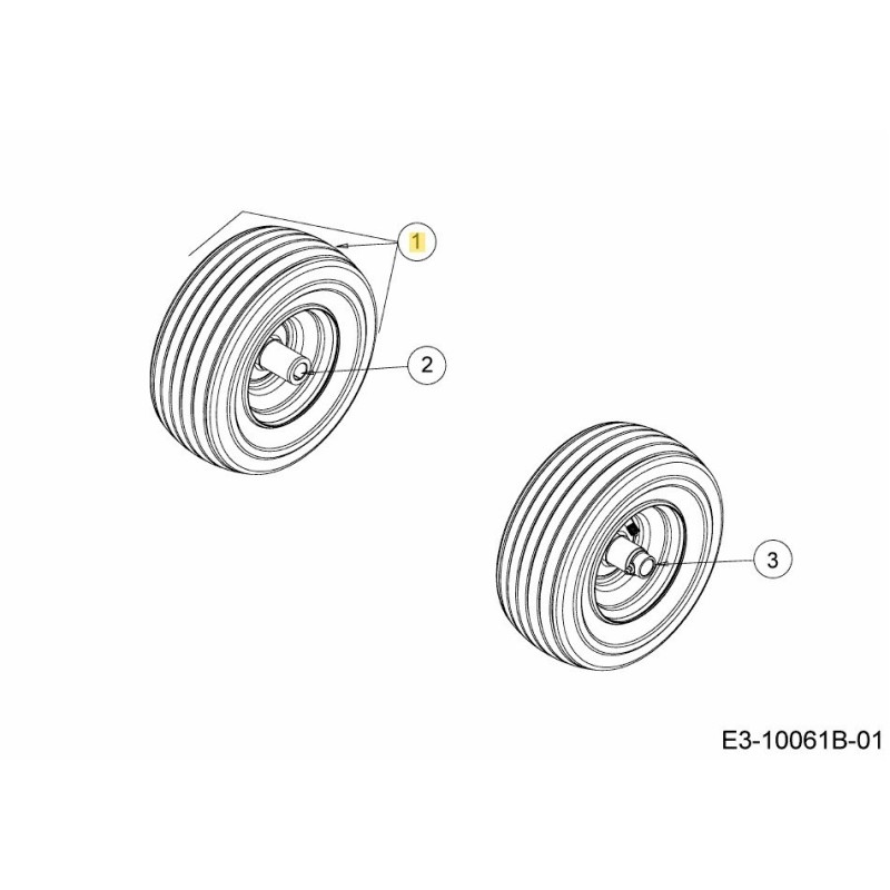 WHEEL ASM. 11.0X4.0X5.0 BEIGE 634-04212C ORIGINAL MTD WHEEL ASM. 11.0X4.0X5.0 BEIGE 634-04212C ORIGINAL MTD